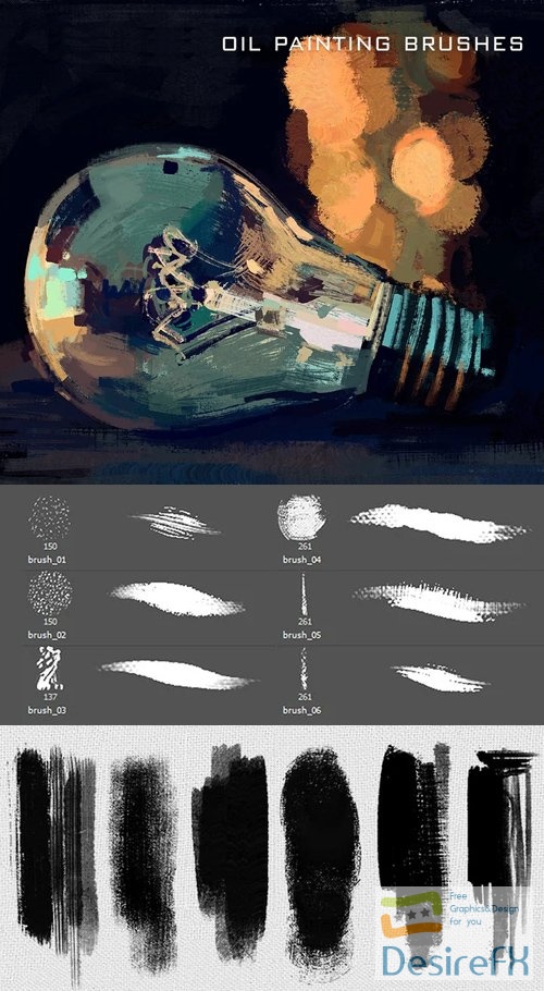 Oil Painting Brushes for Photoshop