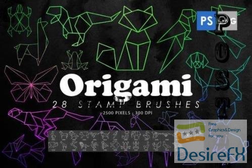 Origami Animals Photoshop Stamp Brushes - 2428474