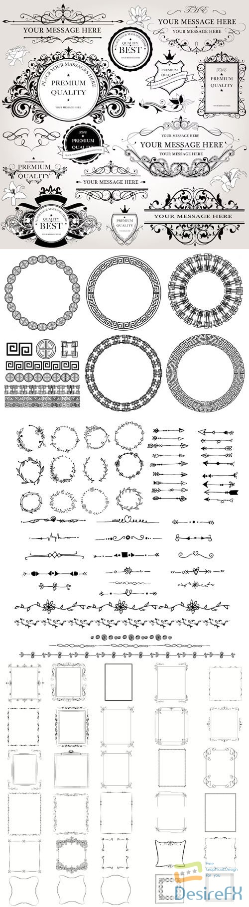 Ornaments - 20 Vector Design Graphics Collection