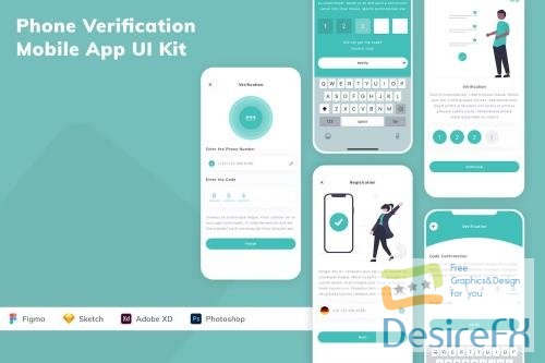 Phone Verification Mobile App UI Kit J26PYUT