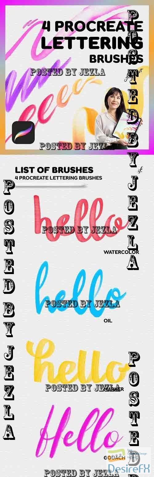Procreate Script Brushes | 4 Procreate Lettering Brushes - 42972178