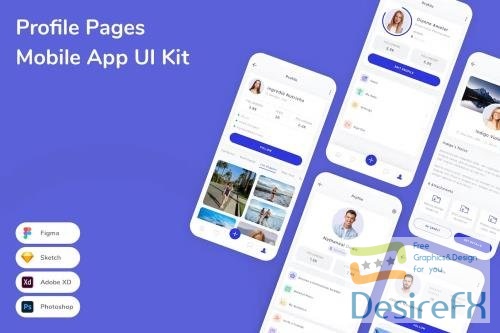 Profile Pages Mobile App UI Kit YFJPSK5