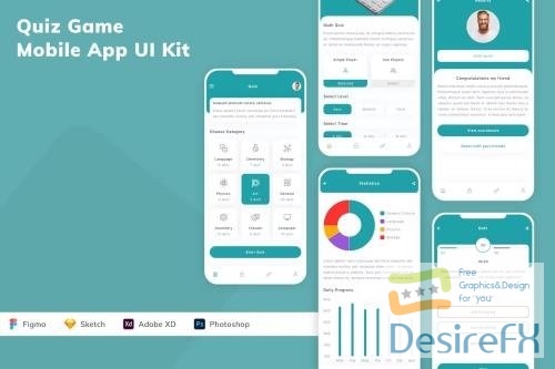 Quiz Game Mobile App UI Kit SEPA3VC