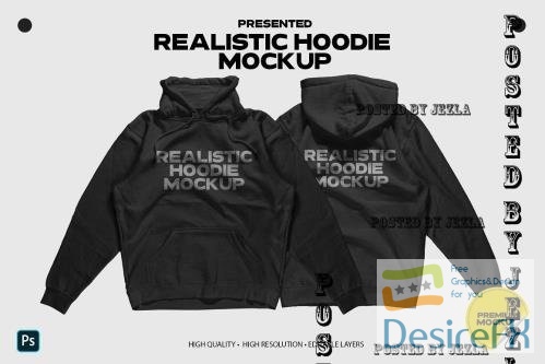 Realistic Hoodie Mockup - 12726907