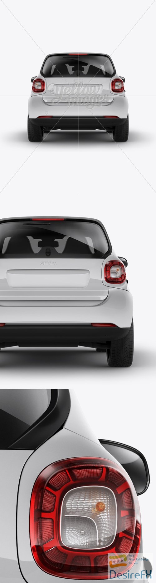 Smart Fortwo Mockup - Back View 14064