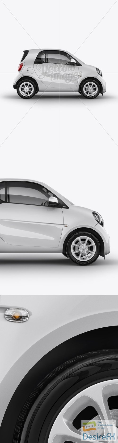 Smart Fortwo Mockup - Side View 14045