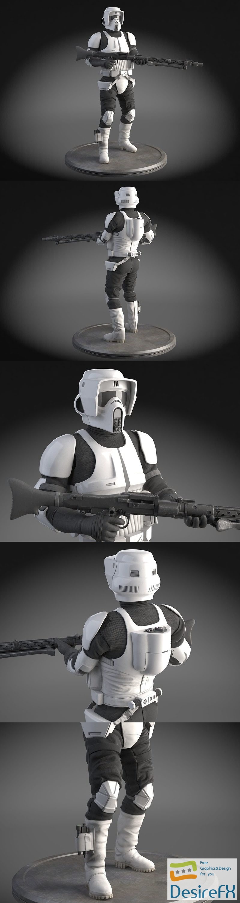 Star Wars Scout Trooper 3D Model