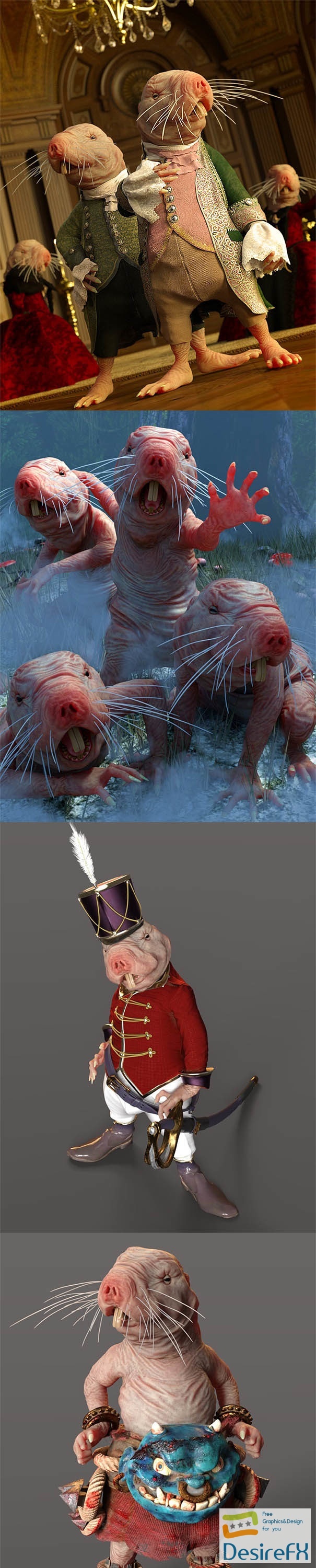 Storybook Naked Mole-rat for Genesis 8.1 Male