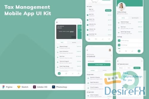 Tax Management Mobile App UI Kit JACDCD4