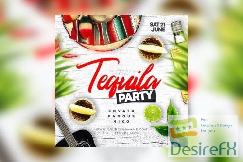 Tequila Party Flyer D4SLV3Z