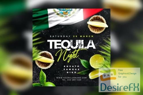 Tequila Party Flyer MCN8CPE