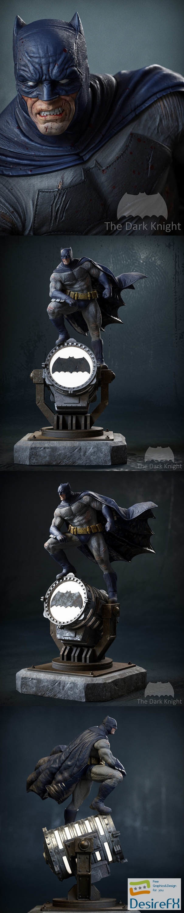 Batman on the Bat Signal – 3D Print