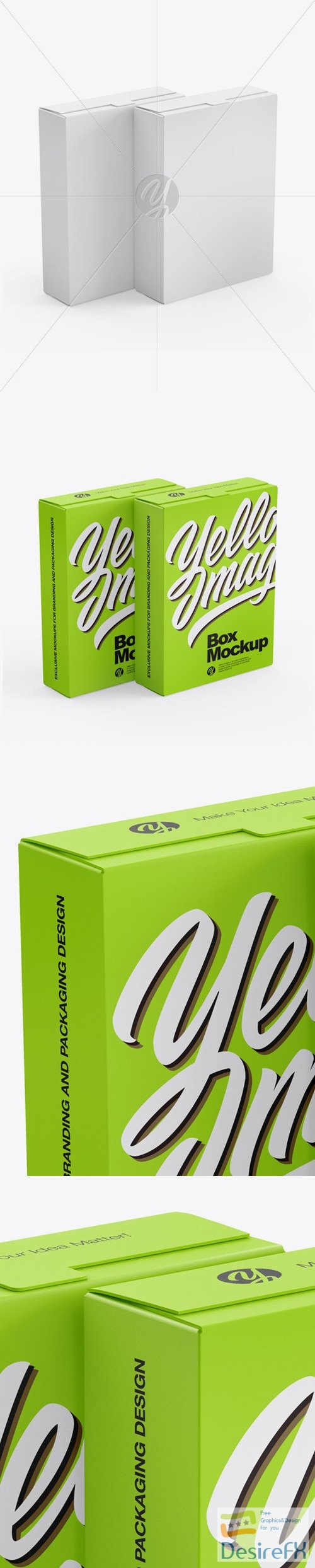Two Paper Boxes Mockup 48749
