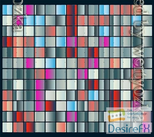 Vector multicolor collection vector illustration a gradient collection rainbow swatch design