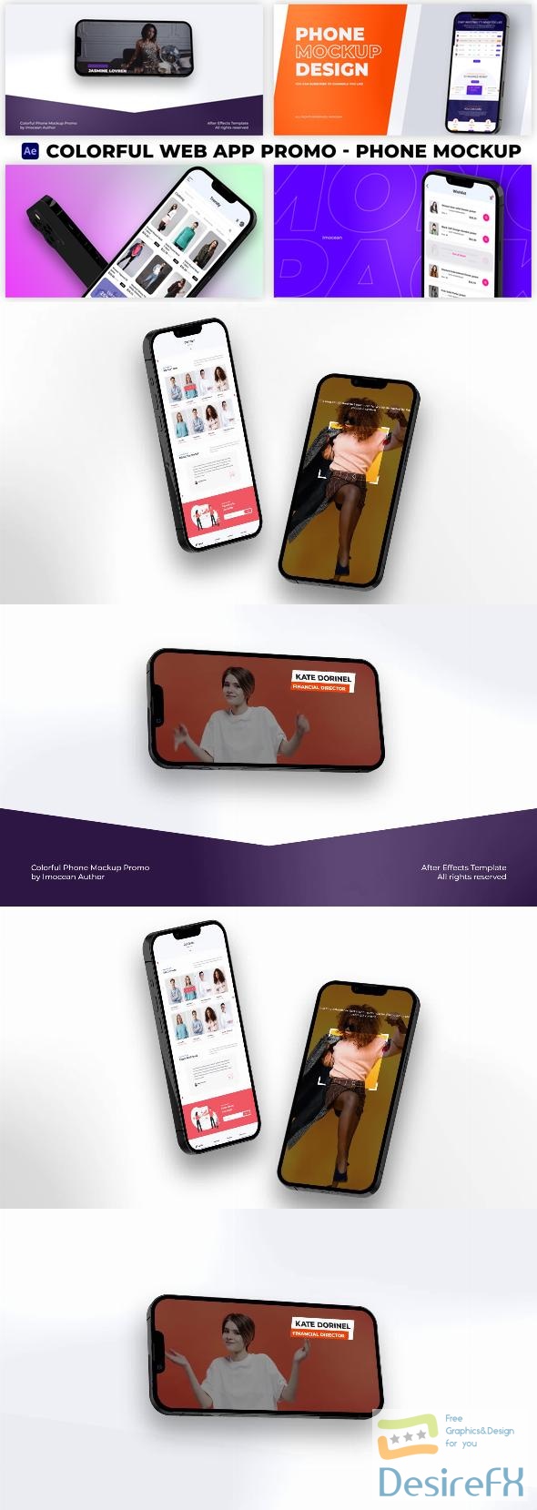 VideoHive Colorful Web App Promo - Phone Mockup 42711518