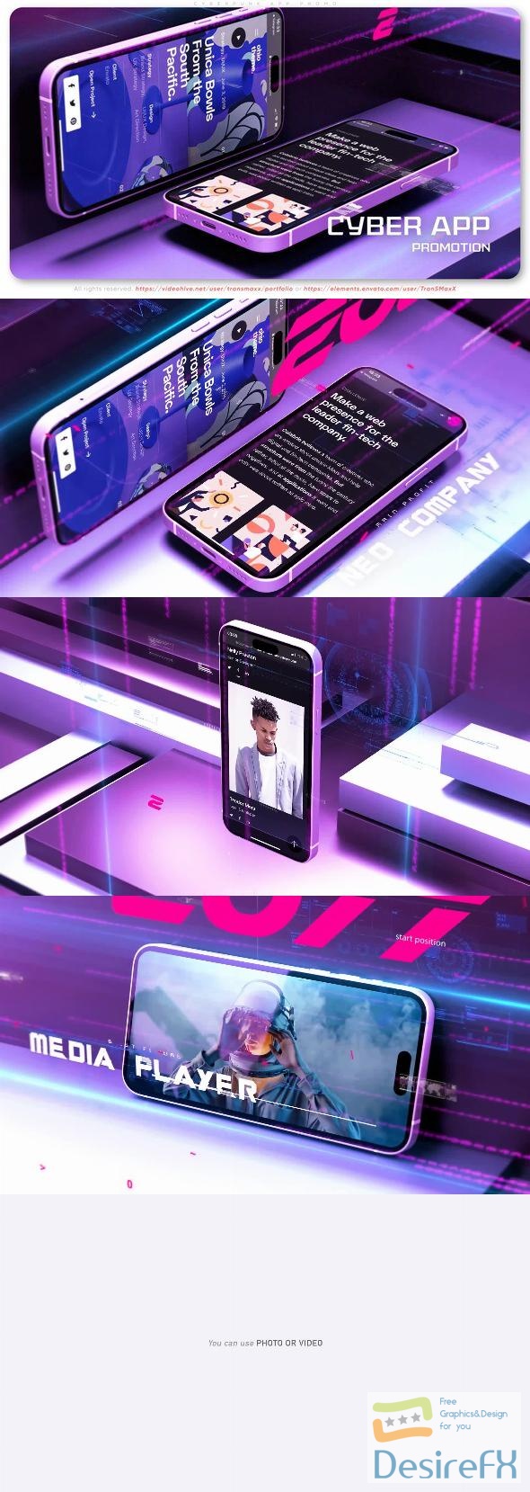 VideoHive Cyberpunk App Promo 43383249