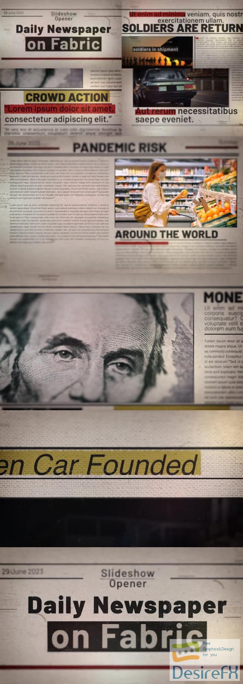 Videohive Daily Newspaper on Fabric 43278214