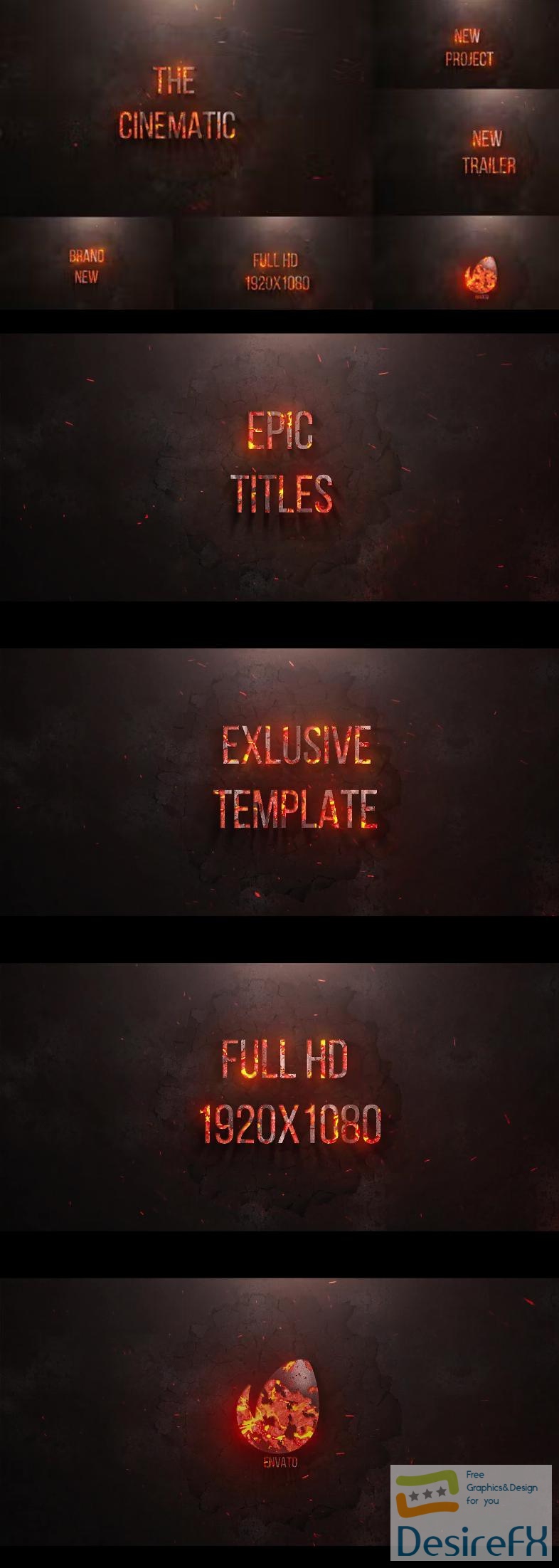 Videohive Epic Fire Titles 35399136