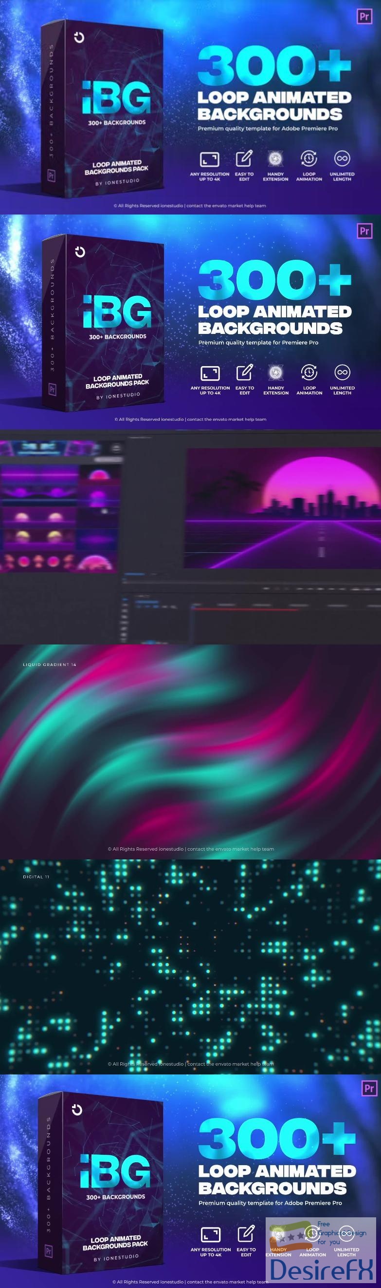 Videohive iBG 300+ Loop Backgrounds for Premiere Pro 35904445