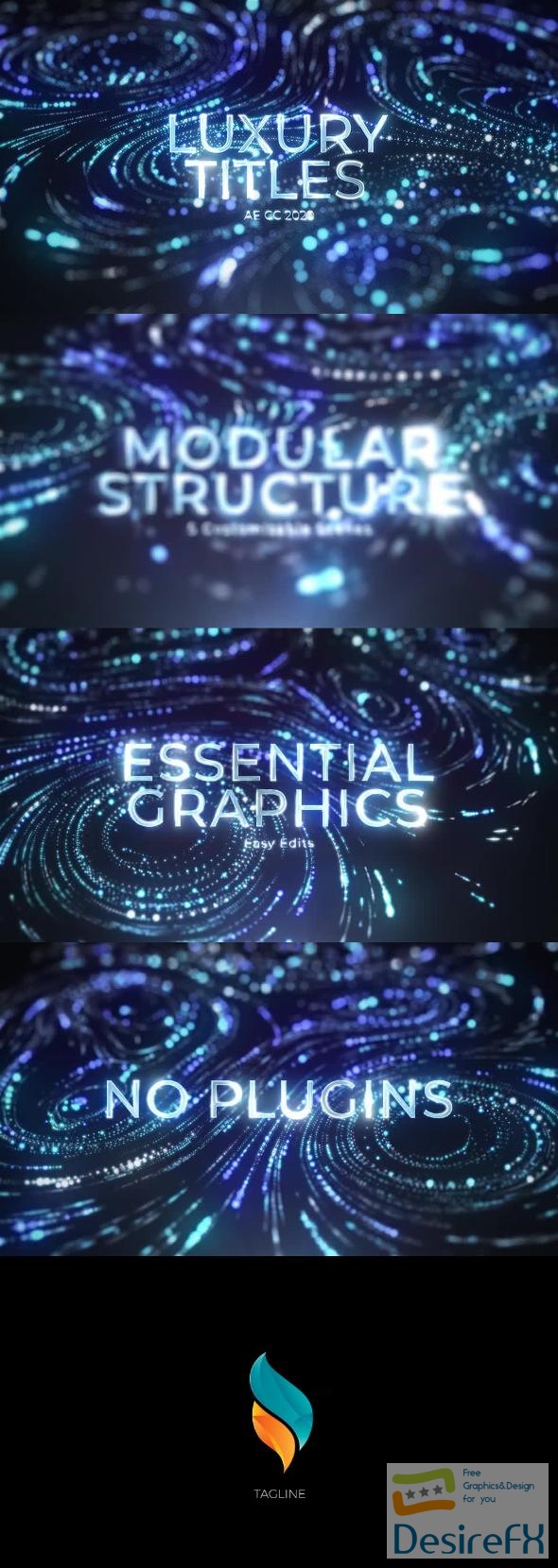 VideoHive Luxury Wave Titles 42354305