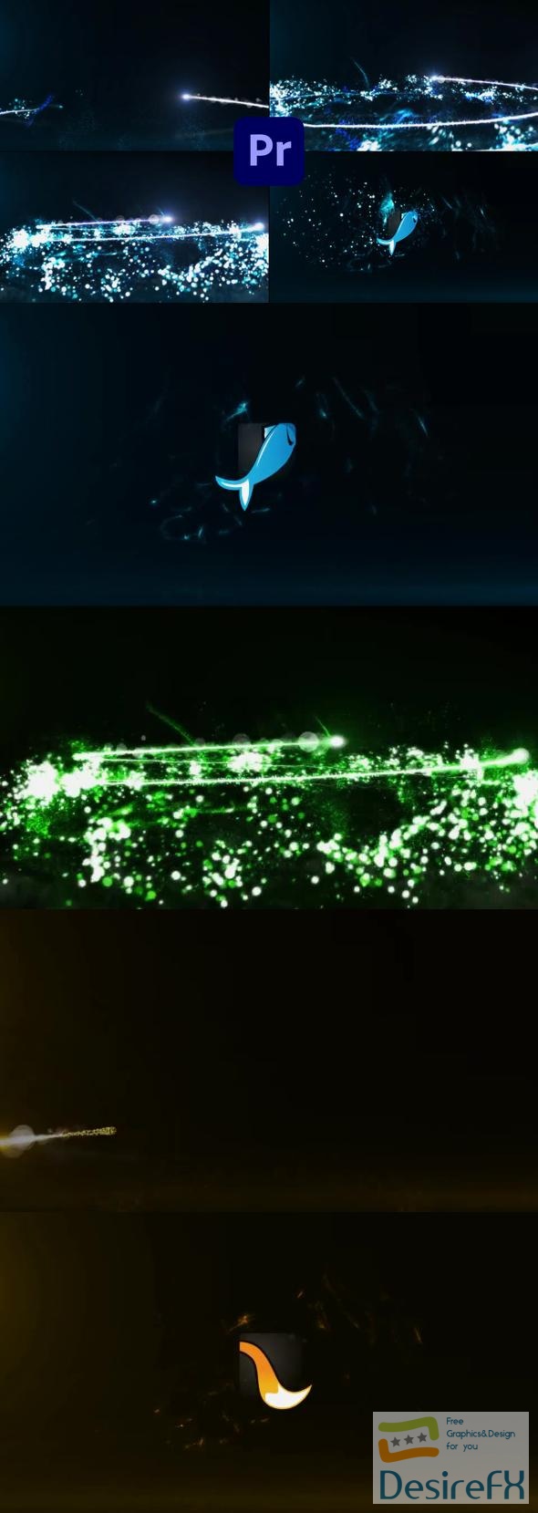 VideoHive Particles Glow Lines Logo 43190671