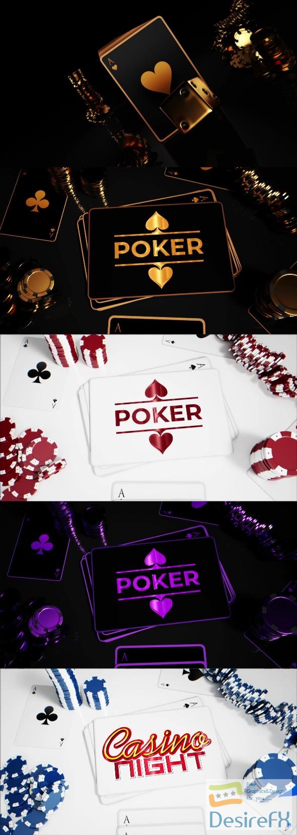 VideoHive Playing Cards Casino Logo Reveals 43235863