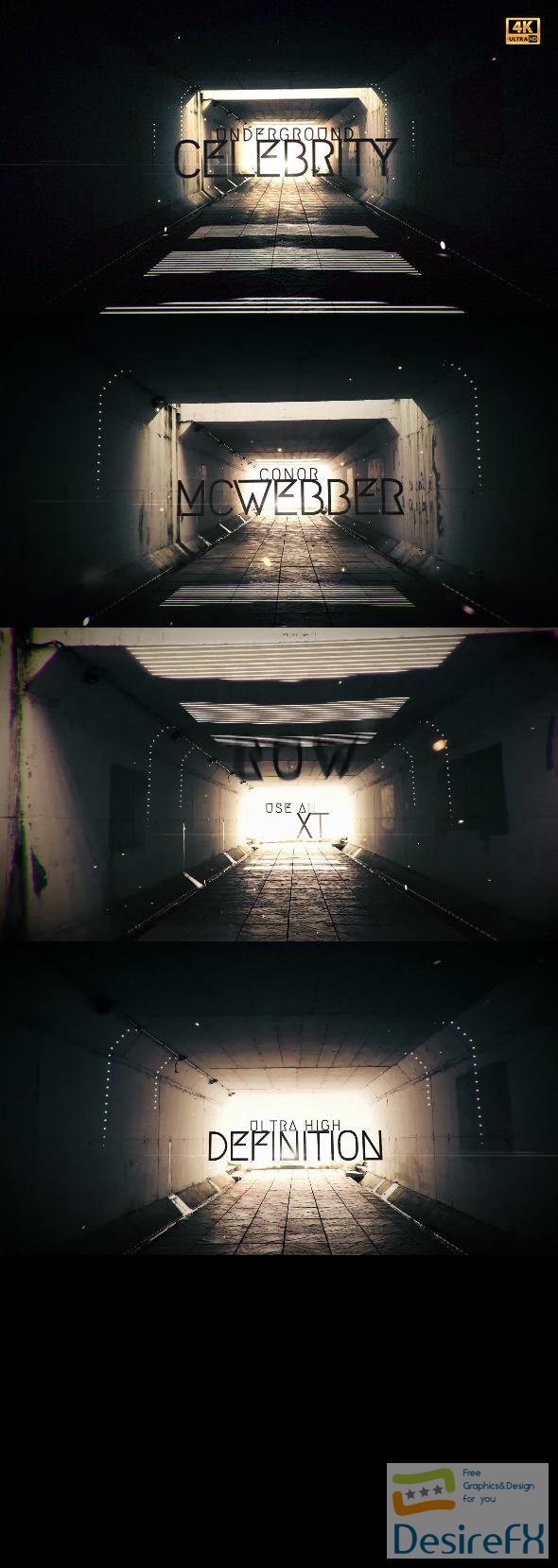 VideoHive Underground Tunnel Trailer Titles 30090753