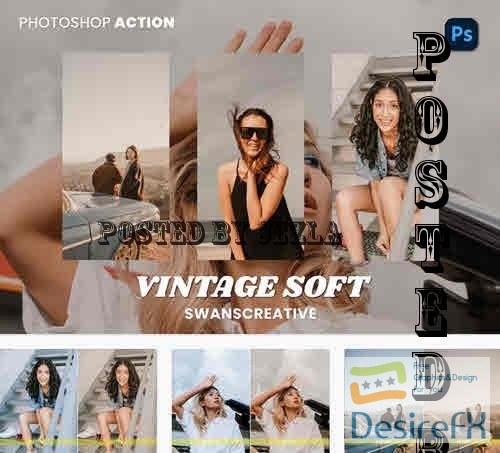 Vintage Soft Photoshop Action - 7EB2MCD