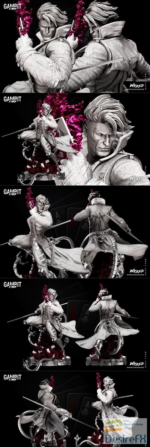 Wicked - Marvel Gambit Sculpture – 3D Print