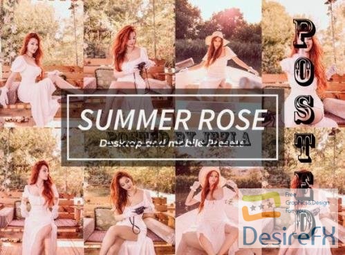 8 Summer Rose Lightroom Presets