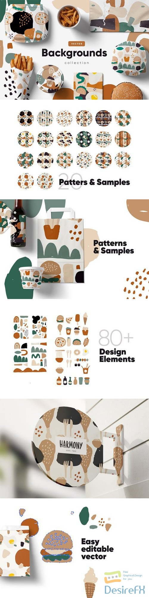 Abstract Food Patterns & Backgrounds