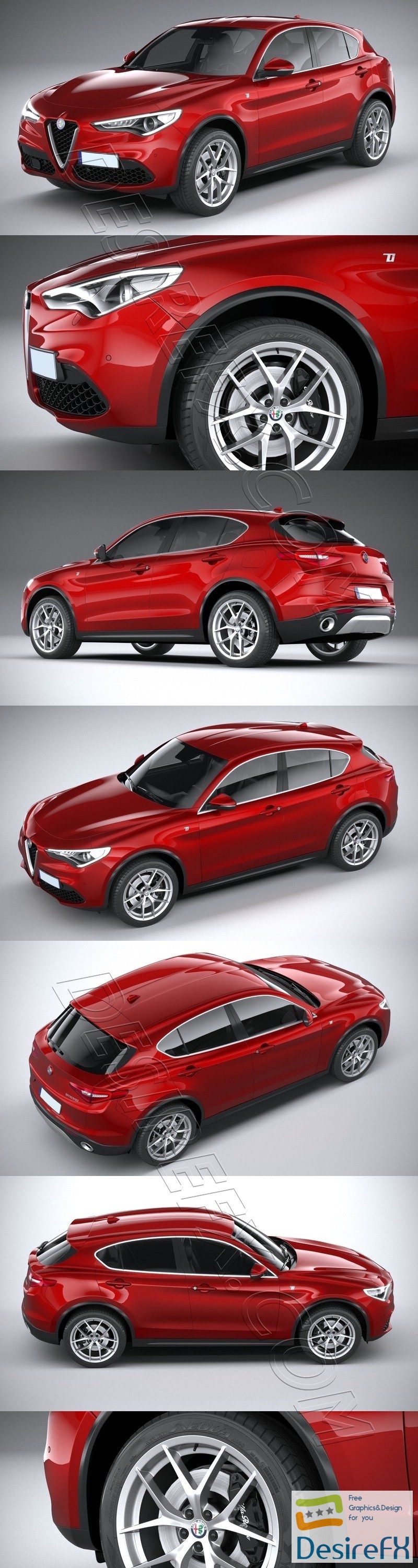 Alfa Romeo Stelvio Ti 2020 3D Model