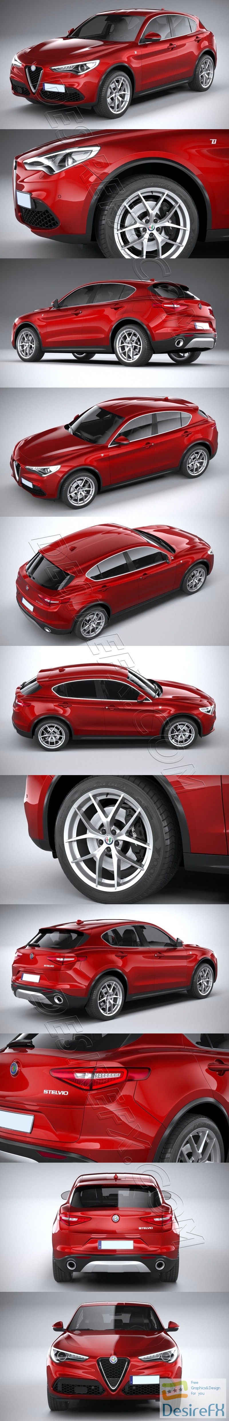 Alfa Romeo Stelvio Ti 2020 3D Model