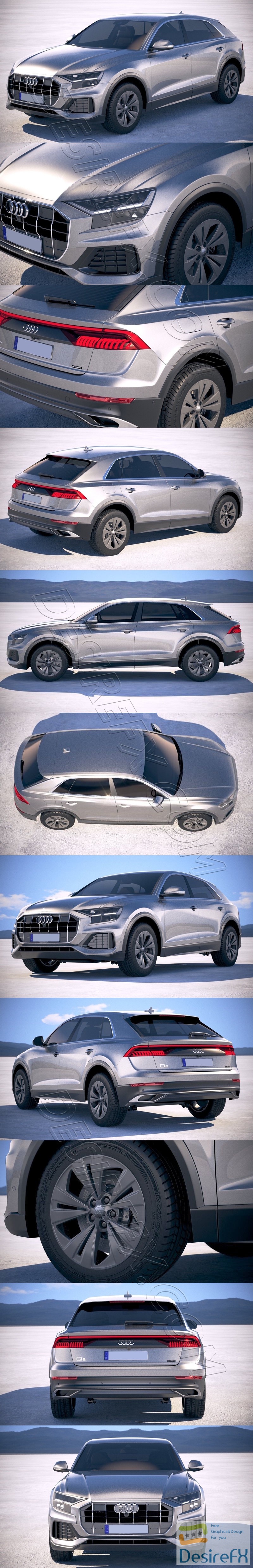 Audi Q8 2019 Regular 3D Model
