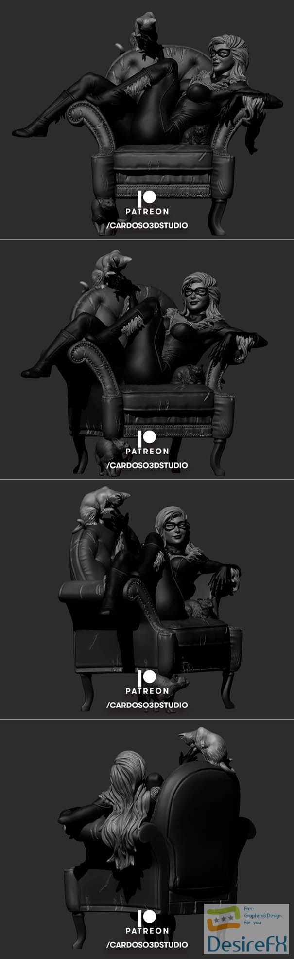 Black cat statue – 3D Print