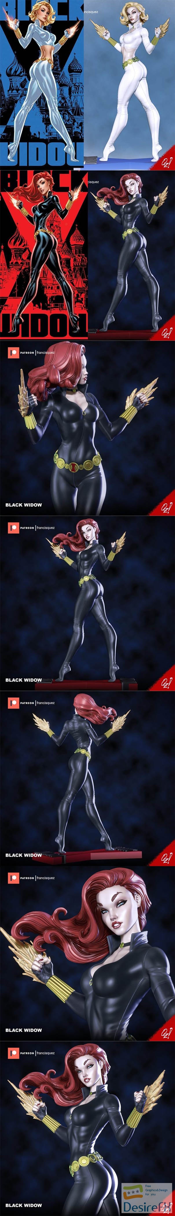 Black Widow with NSFW version by Francis Quez – 3D Print