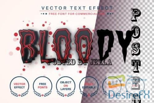 Bloody - Editable Text Effect - 13430494