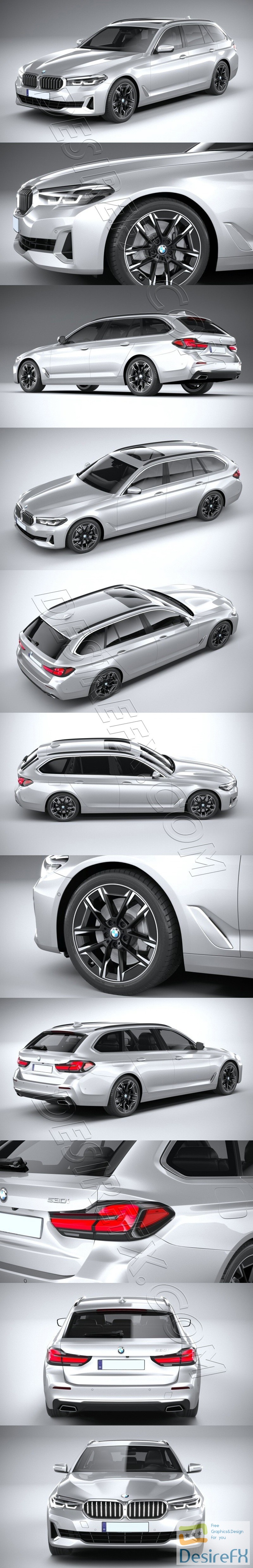 BMW 5-series Touring G31 basic 2021 3D Model