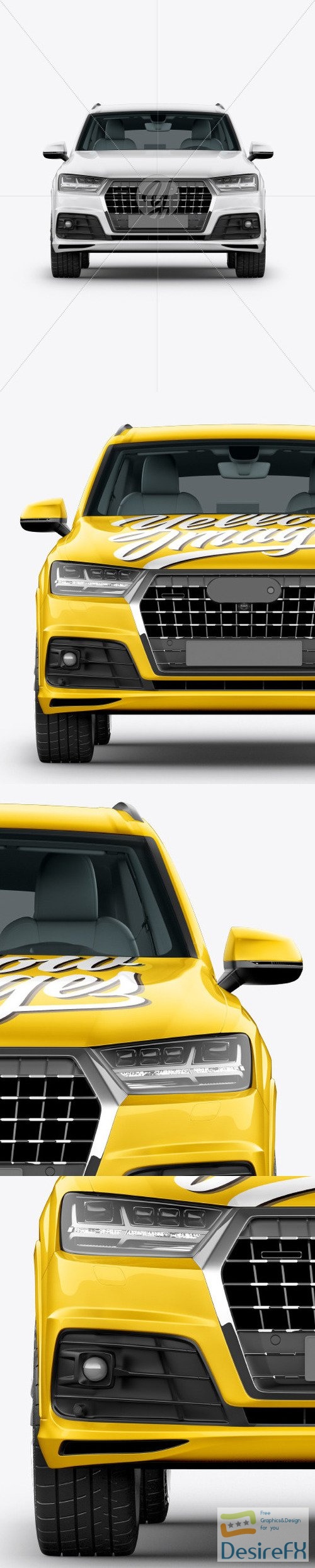 Crossover SUV Mockup - Front View 48615