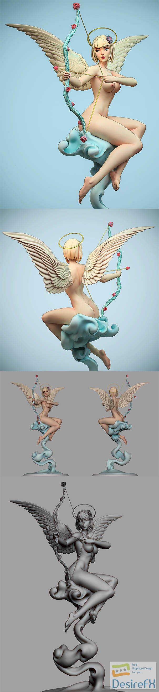 Cute Cupid Girl – 3D Print