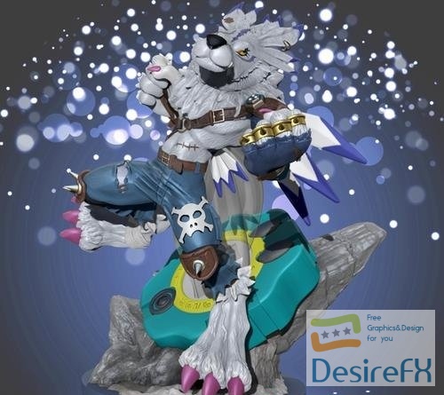 Digimon Weregarurumon 3D Print