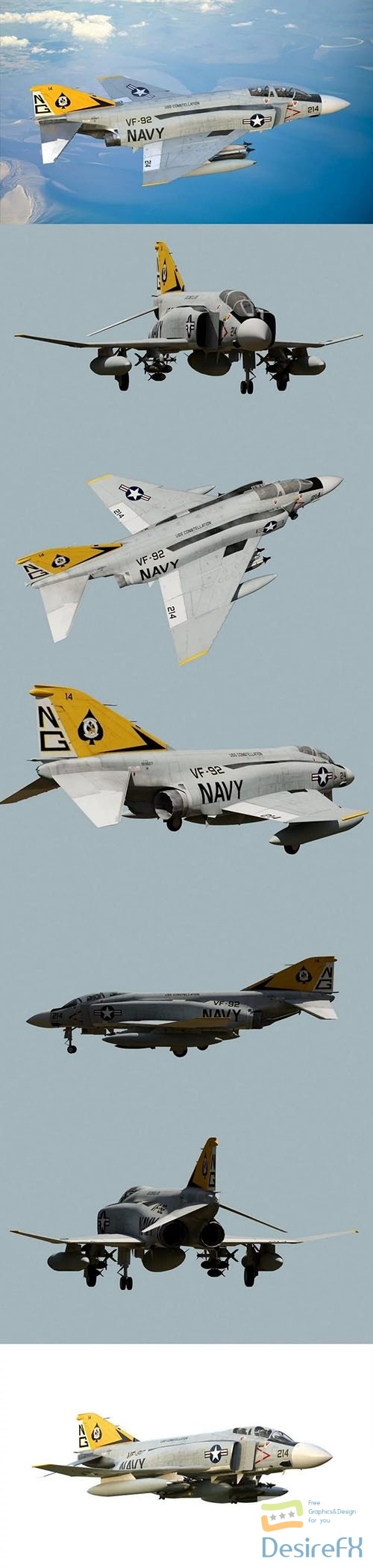 F-4J Fantom 3d model