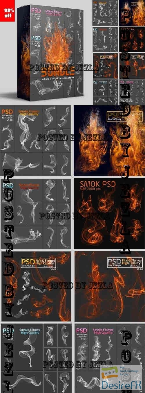 Fire & Smoke PNG Stock Bundle - 3566240