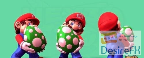 Hex3D - Mario Egg Holder 3D Print