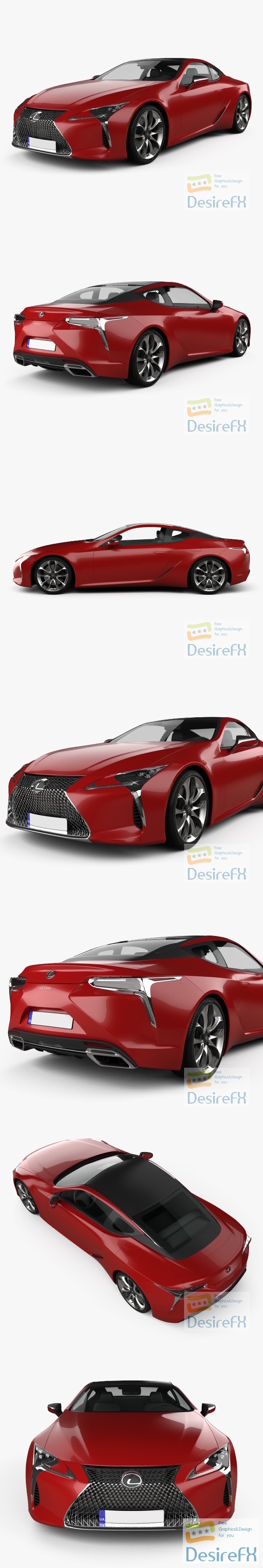 Lexus LC 500 2020 3D Model
