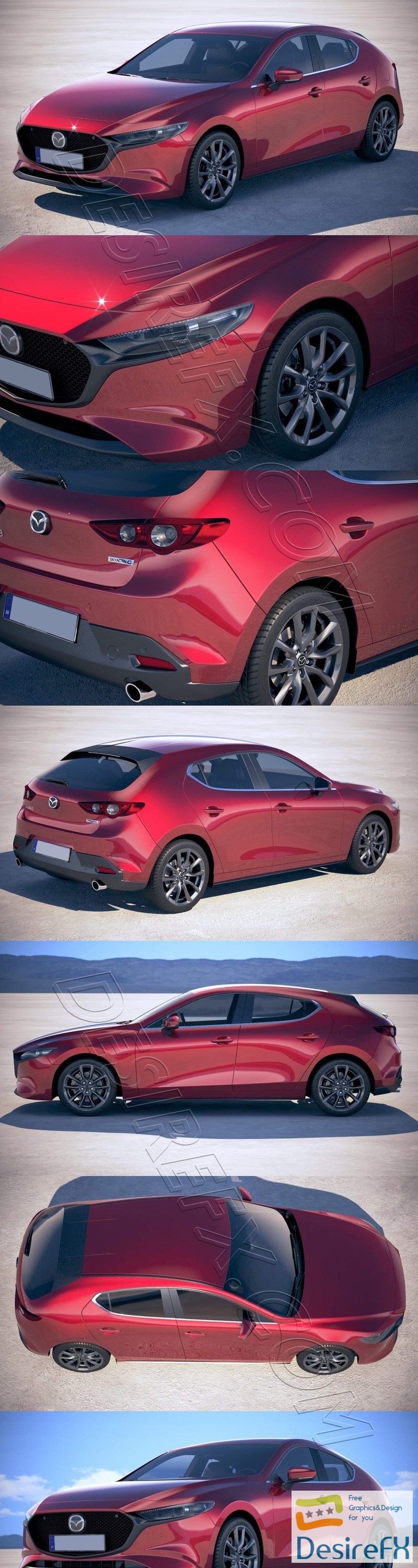 Mazda 3 2019 3D Model
