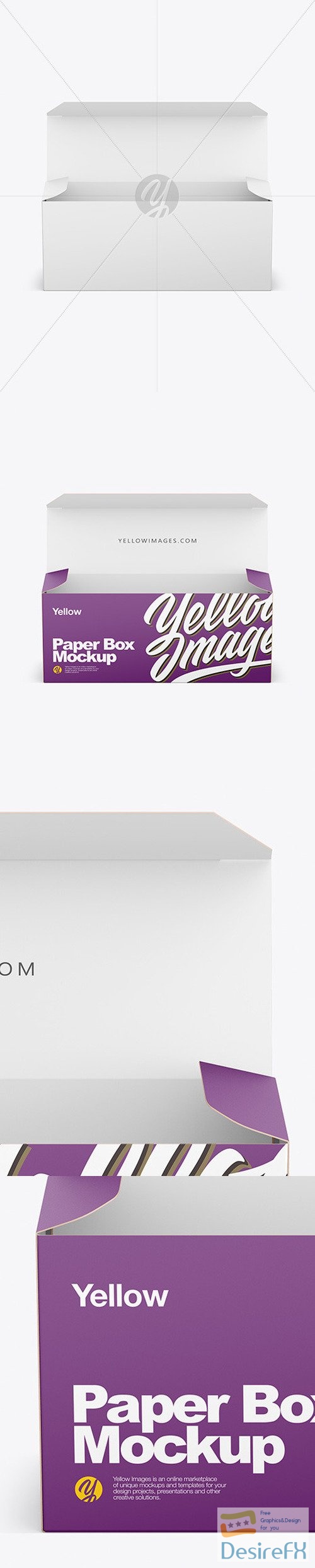 Opened Paper Box Mockup 48859