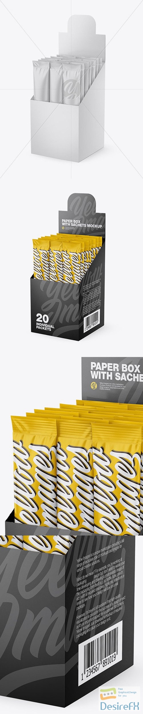 Opened Textured Box w/ 20 Matte Sachets 50623