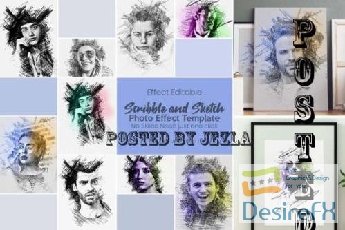 Scribble and Sketch Photo Effect - 12731987