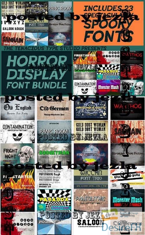 Spectacularly Spooky Horror Font Bundle - 23 Premium Fonts